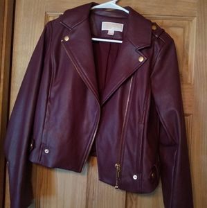 Fuscia Leather Jacket